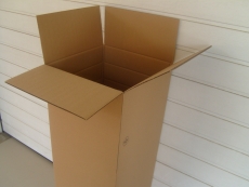 Faltkarton 370x370x1100mm 2-wellig braun