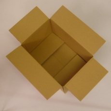 Faltkarton 340x240x90mm (Postmass: 350x250x100mm) 1-wellig braun