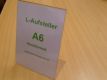 Tischaufsteller / L-Aufsteller DIN A6 Hochformat 105x148mm
